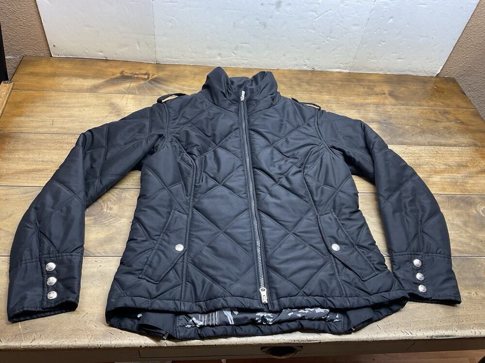 Ariat Terrace Jacket Womens Size Large Black Quilted Insulated Equestrian